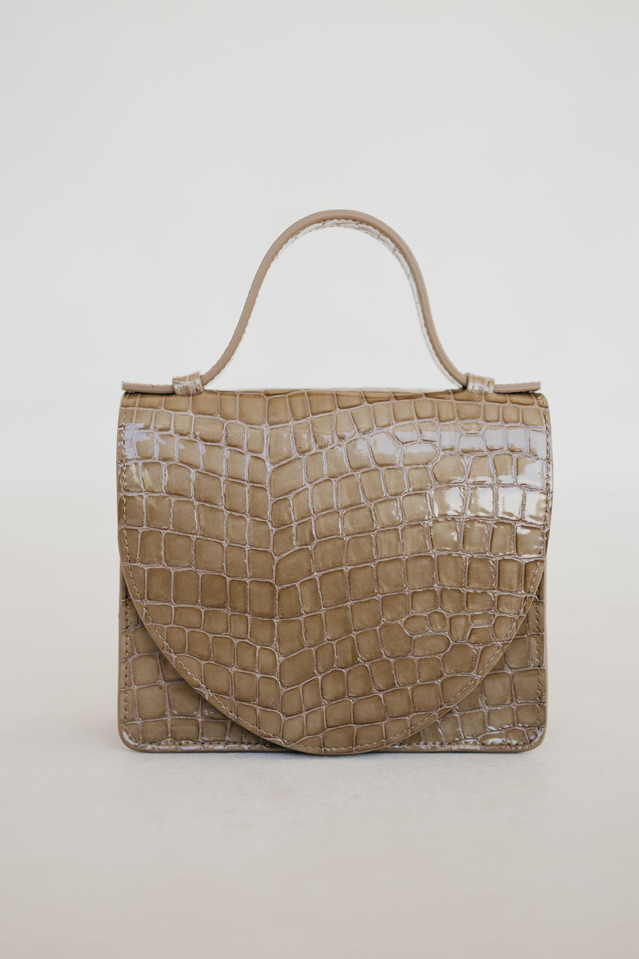 Micro Briefcase | Camel Nacre Croco
