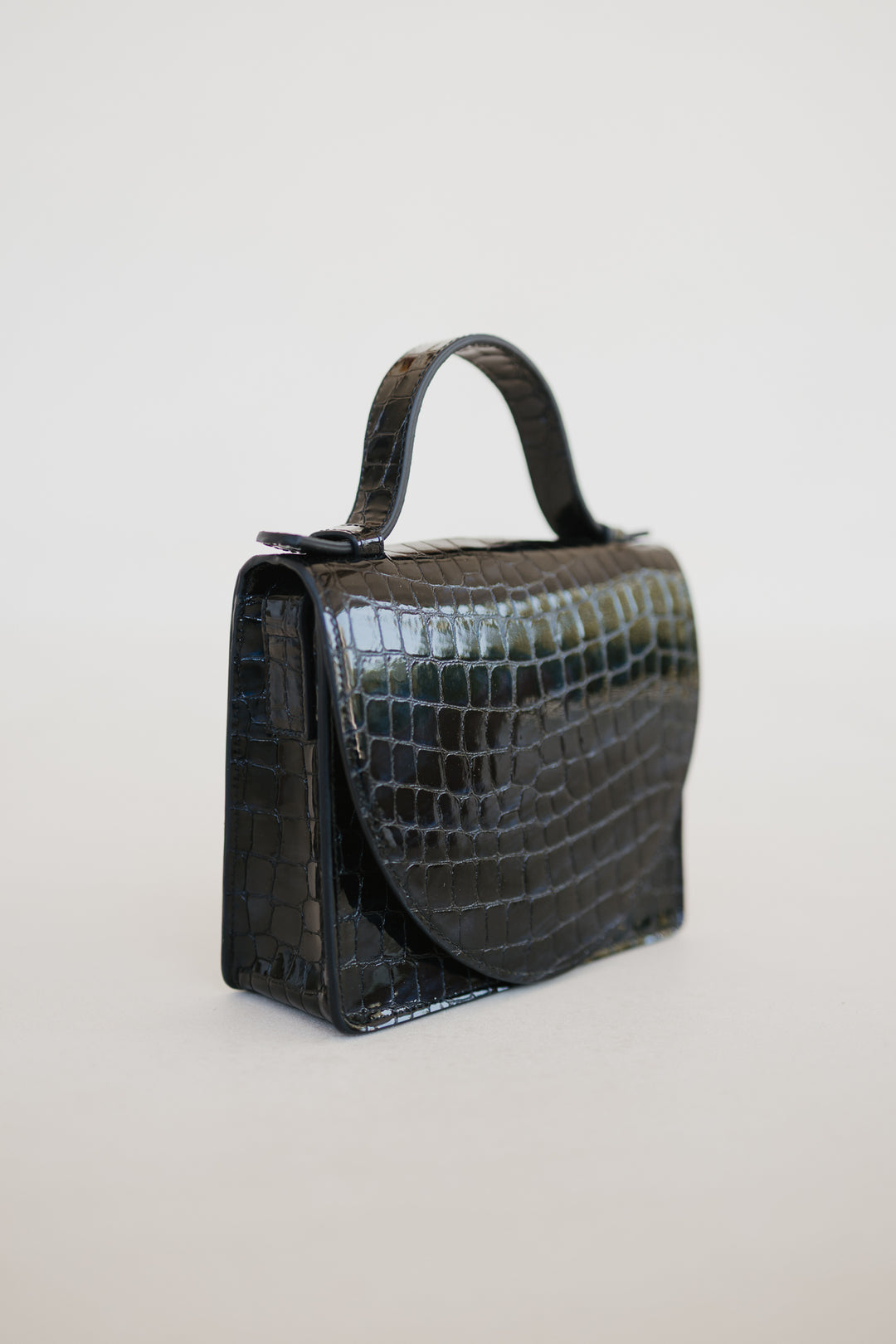 Micro Briefcase | Night Blue Nacre Croco