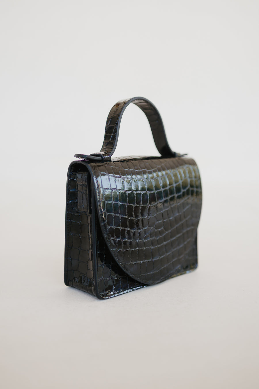 Micro Briefcase | Night Blue Nacre Croco