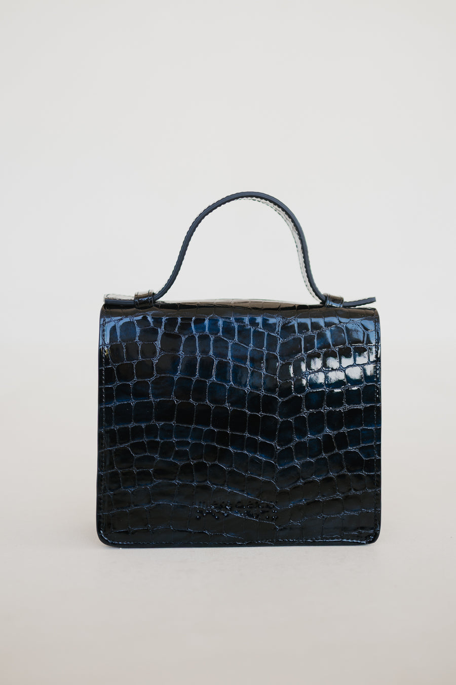 Micro Briefcase | Night Blue Nacre Croco