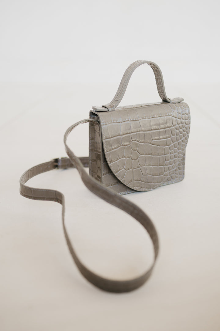 Micro Briefcase | New Taupe Croco