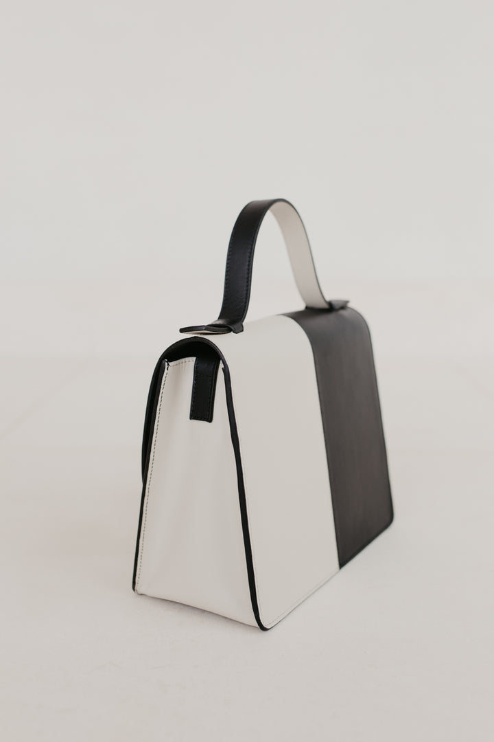 Mini Briefcase | Demi Black & White