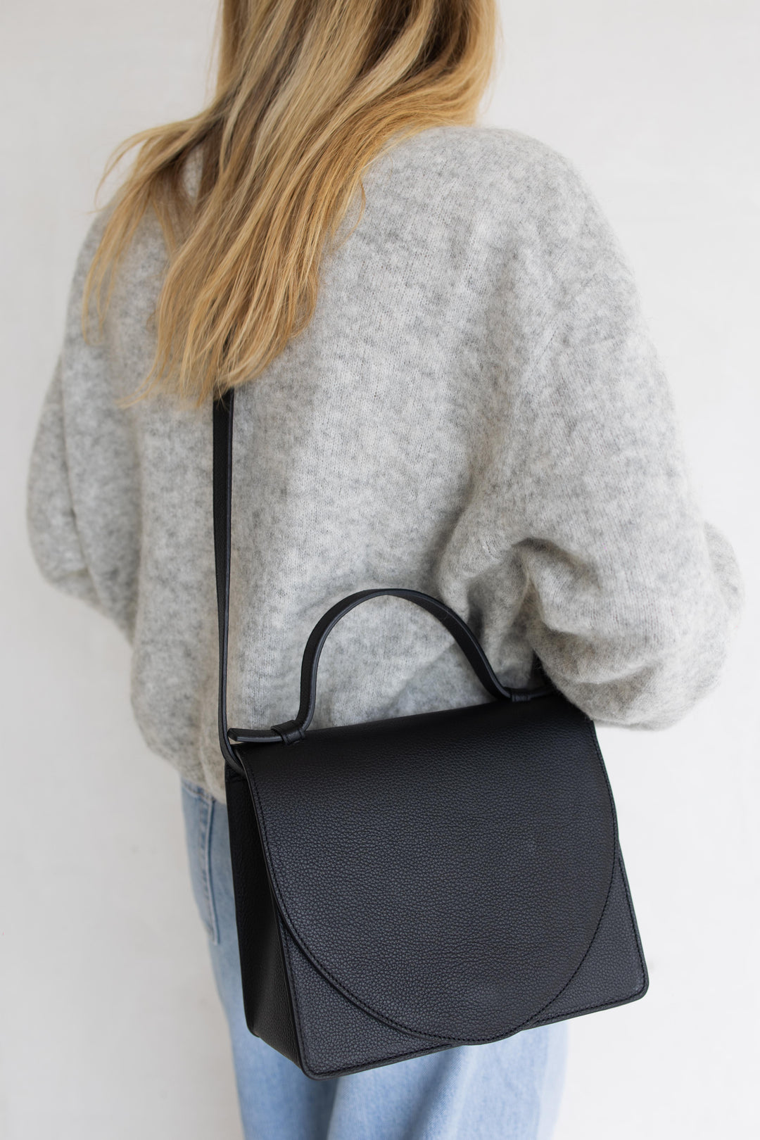 Mini Briefcase | Black Structured