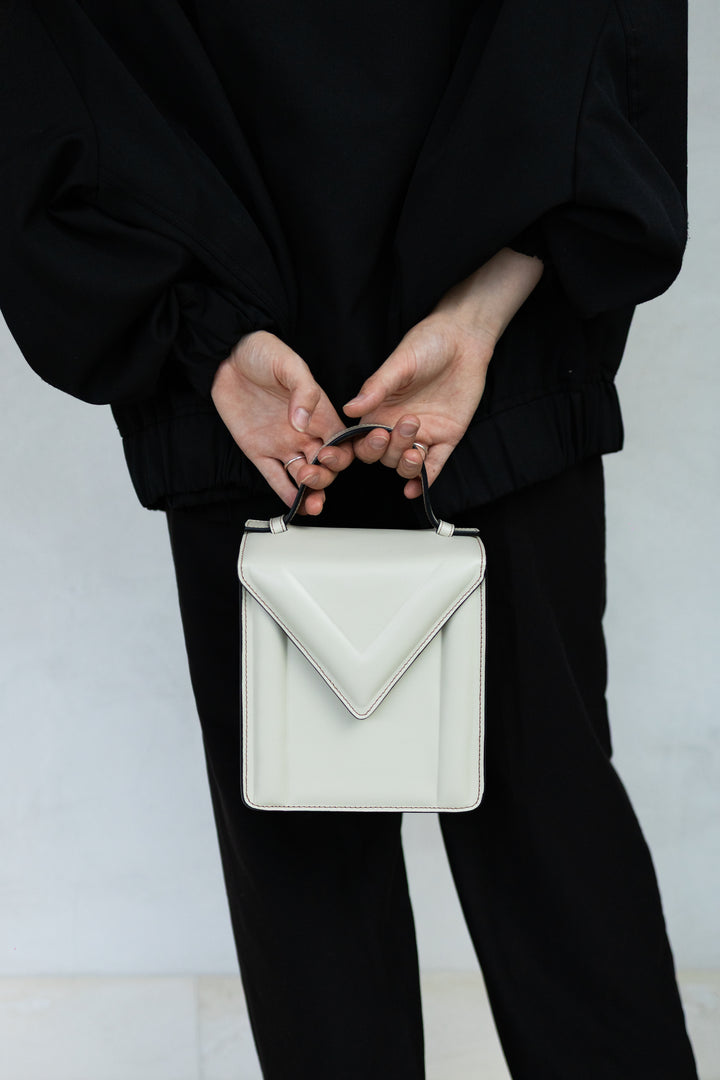 Boxbag | Stitched Tricolor White
