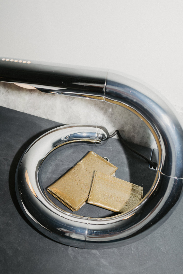 Cardholder Zip Dots | Bronze Stone