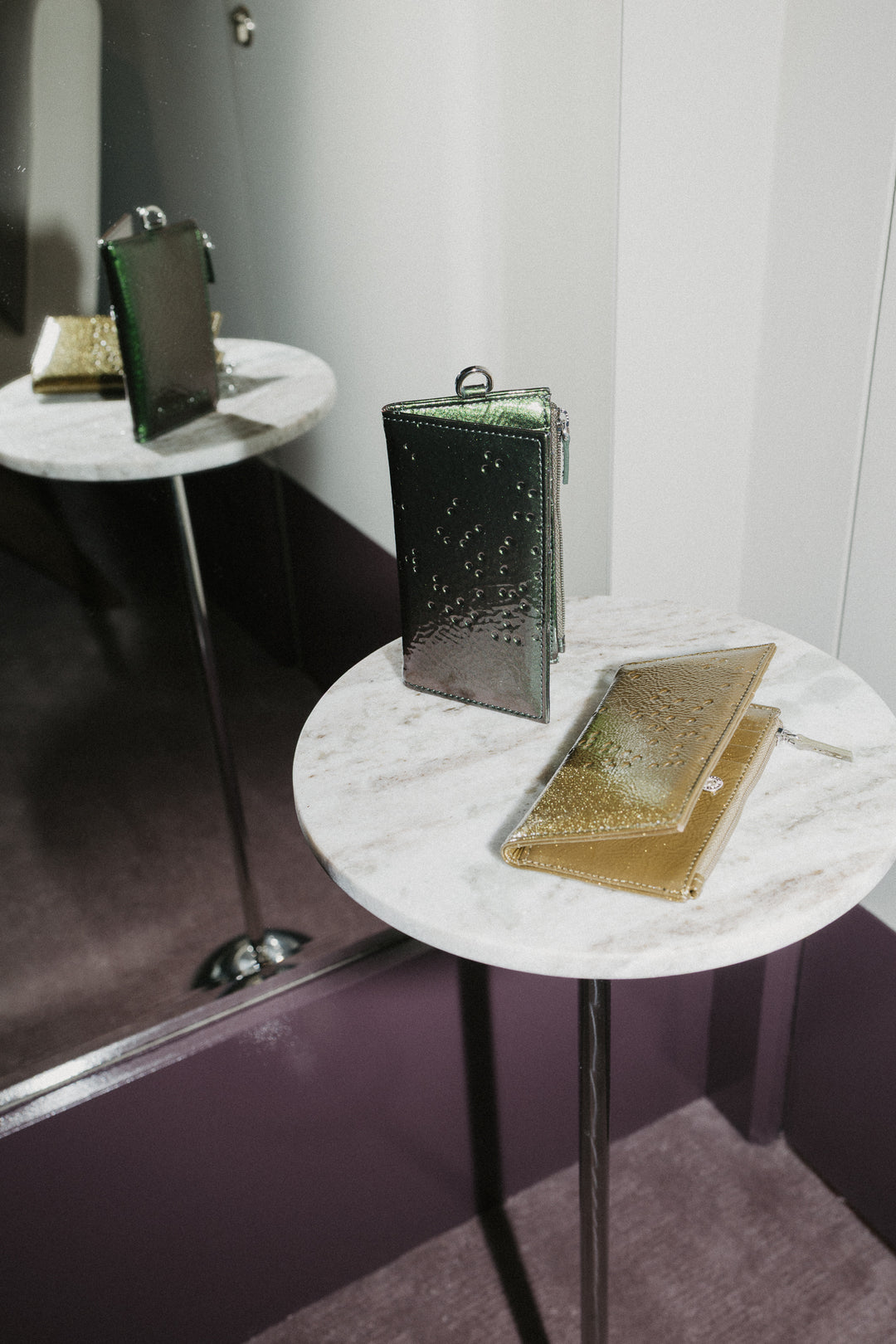 Cardholder Zip Dots | Bronze Stone