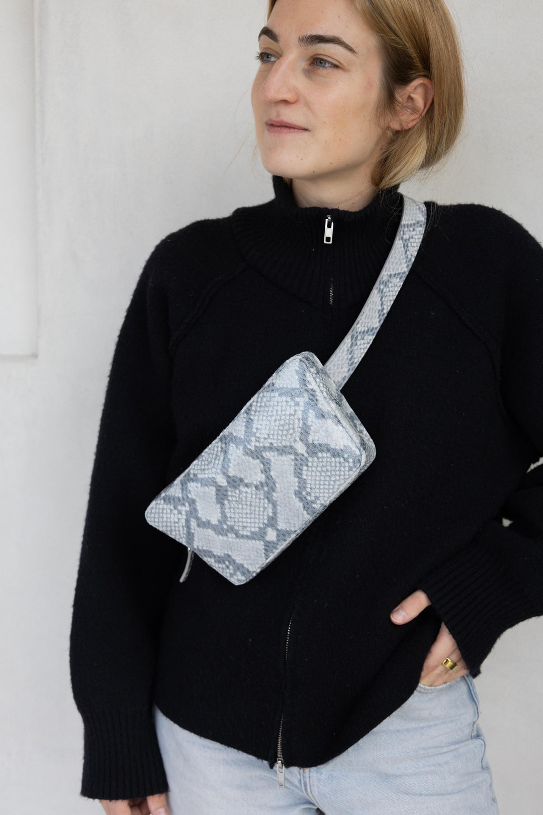 Belt Bag: The Belt XL Python + Trapezium Python