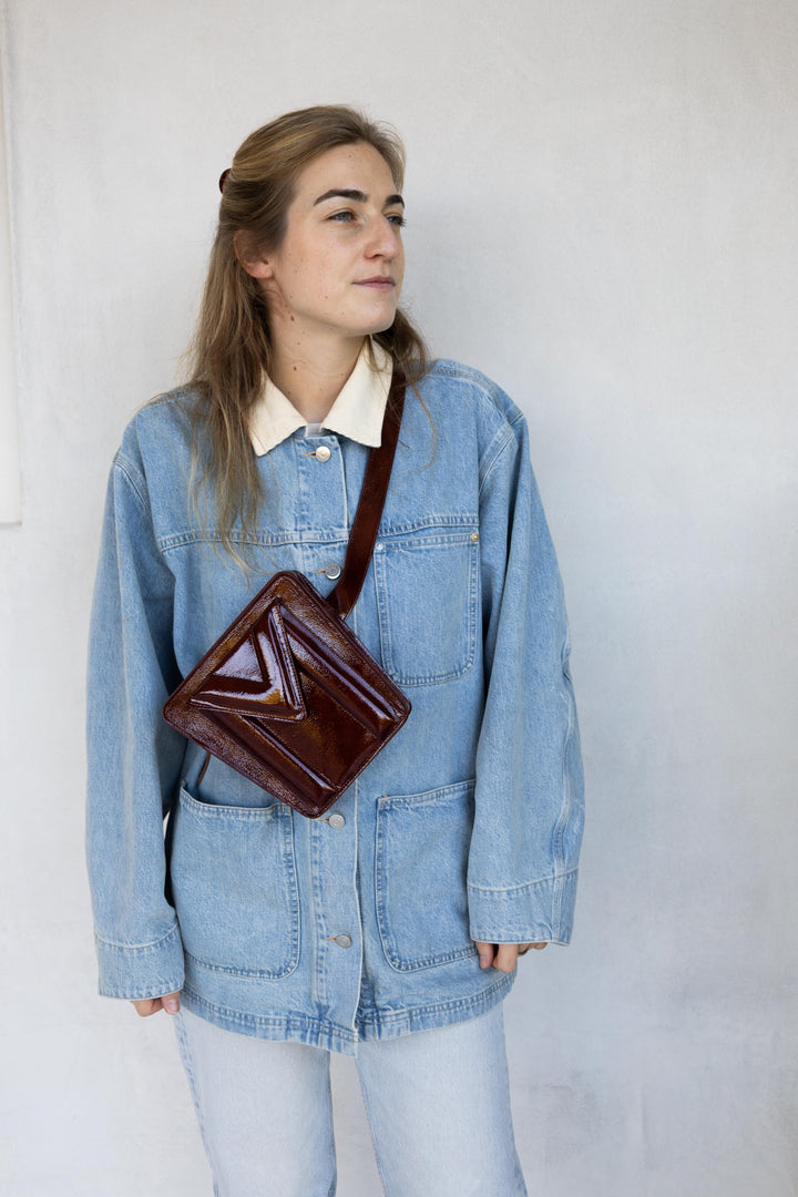Belt Bag: The Belt XL Amarone Stone + Trapezium M Amarone Stone