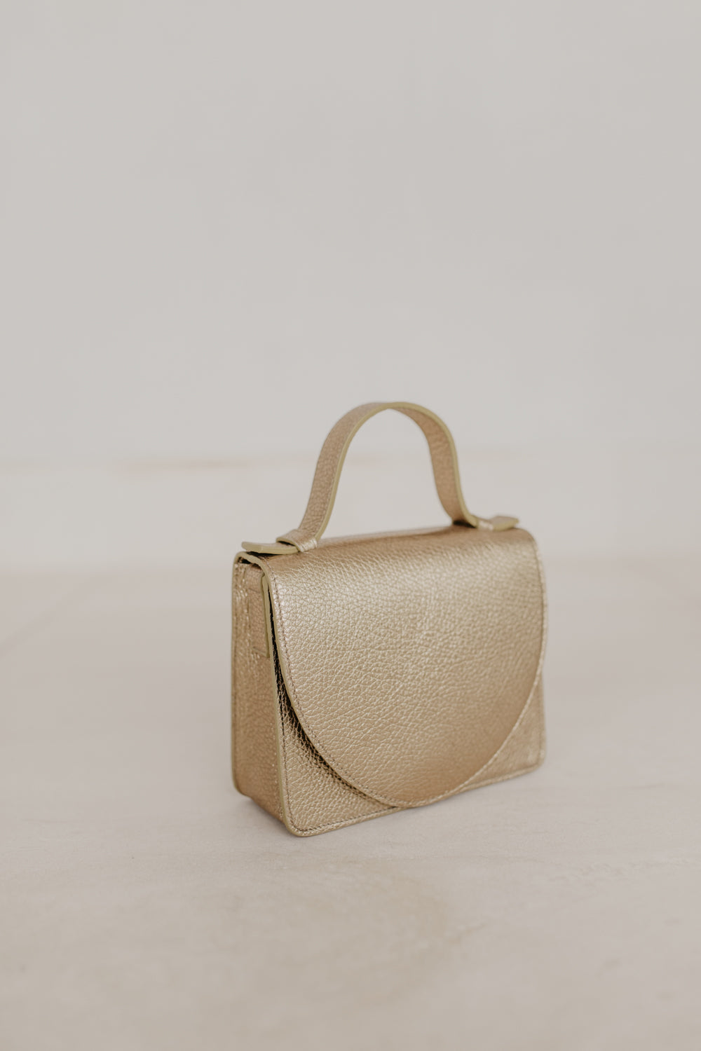 Micro Briefcase | Soft Gold Structured