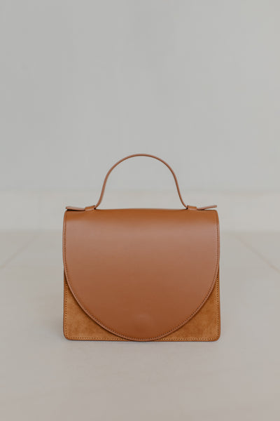 Mini Briefcase | Combi Cognac Suède