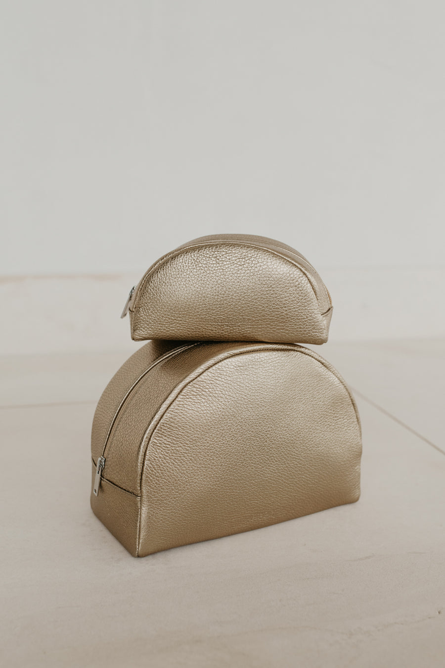 Make-Up Bag | Soft Gold Structured