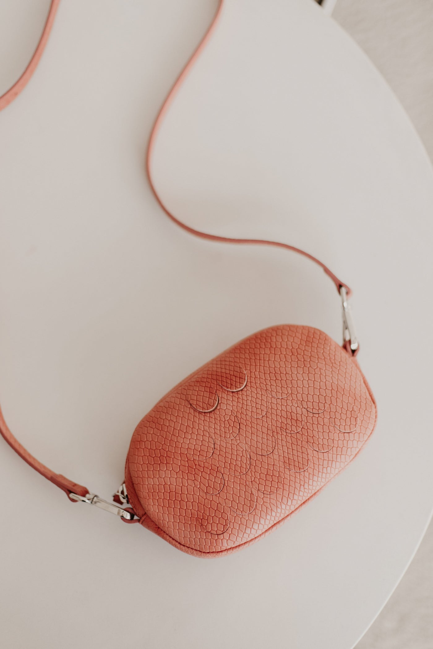 Oval Mini Bag | Rose Snake