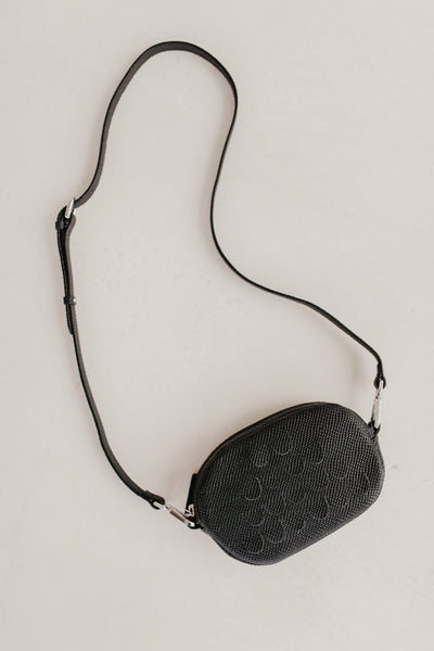 Oval Mini Bag | Black Snake