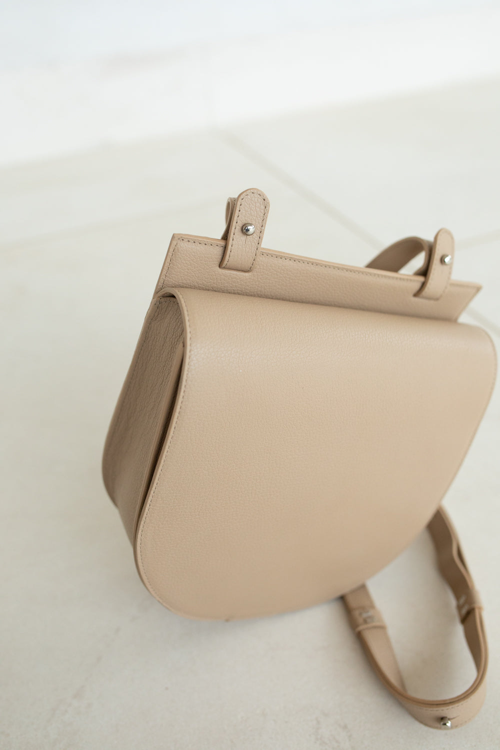 Single Saddle | Beige Structured