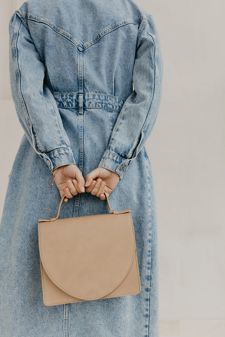 Mini Briefcase | Noisette Structured