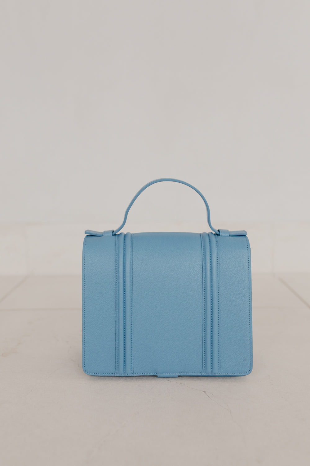 Mini Briefcase Doublé | Bleu Ciel Structured