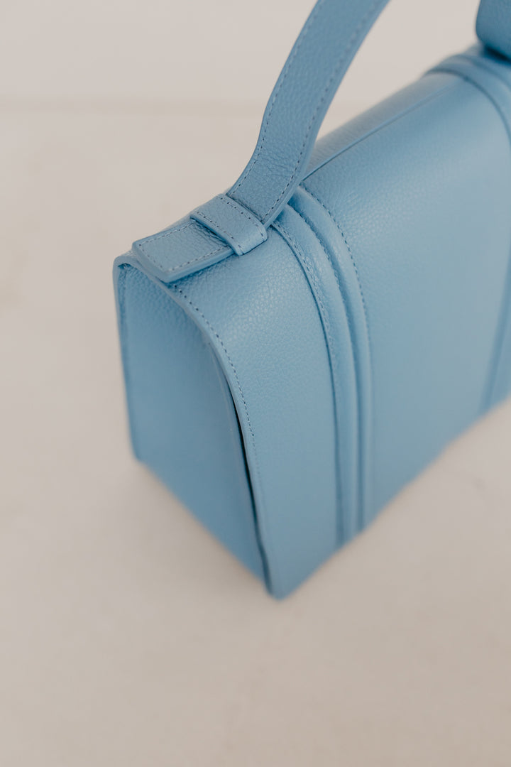 Mini Briefcase Doublé | Bleu Ciel Structured