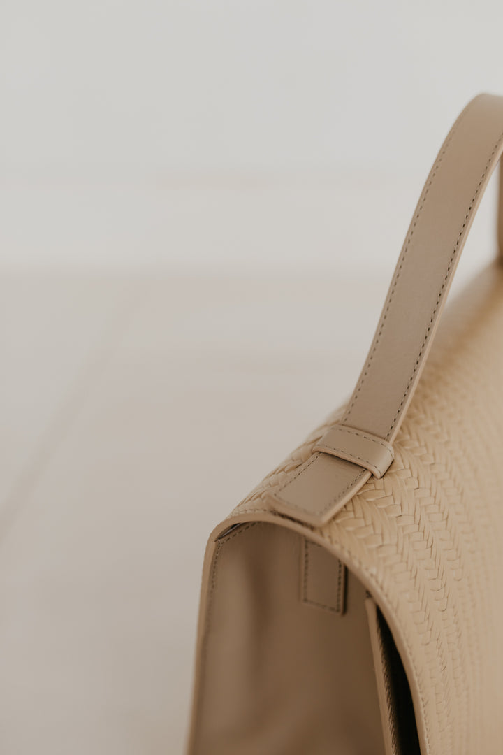 Midi Briefcase 1.0 | Beige Woven