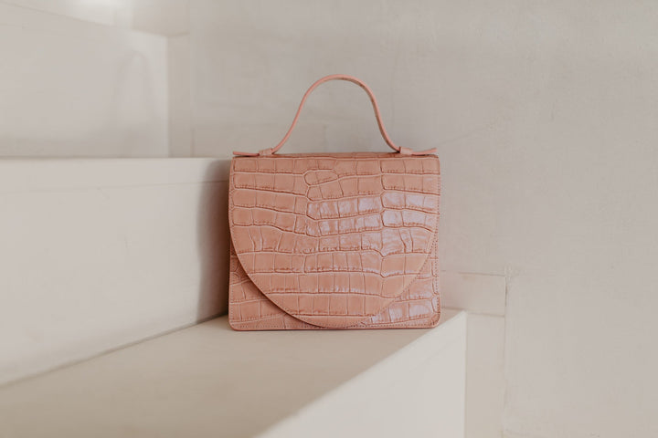 Mini Briefcase | Rose Croco