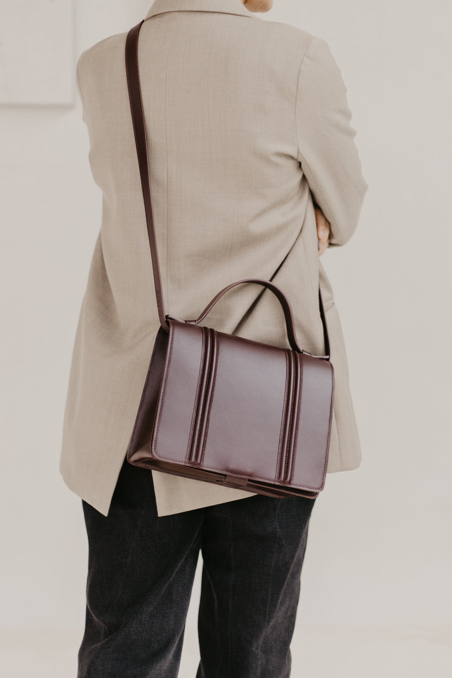 Mini Briefcase Doublé | Burgundy