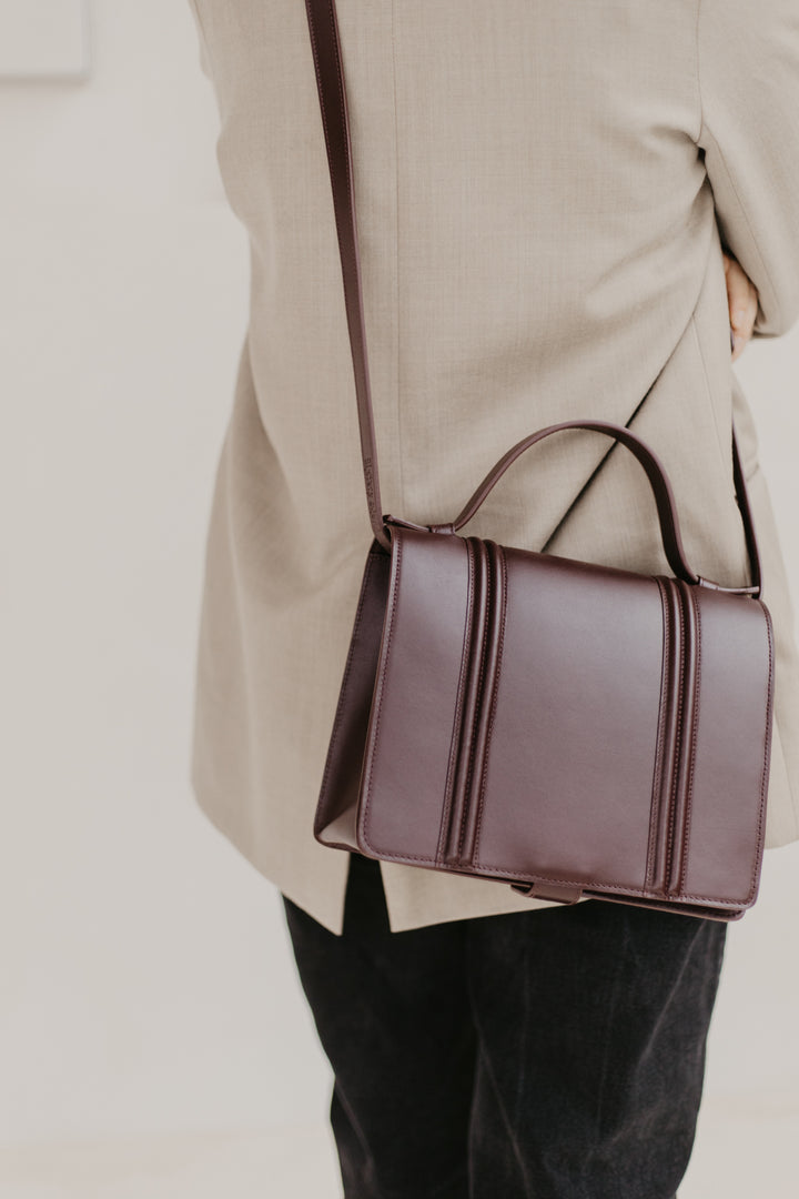 Mini Briefcase Doublé | Burgundy