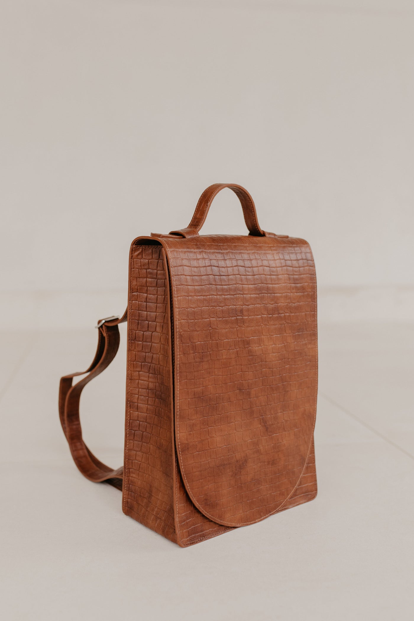 Backpack | Cognac Croco