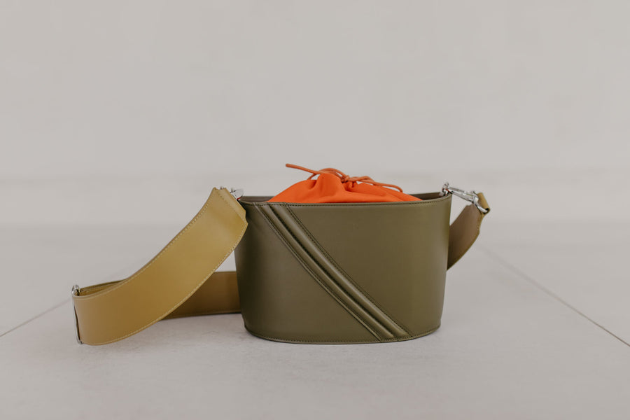 Boat Bag | Khaki / Naranja