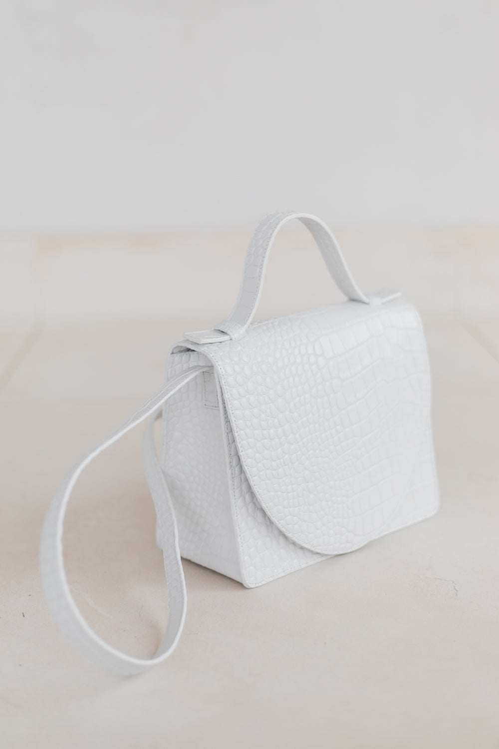 Bridal Collection | Mini Briefcase Very White Croco