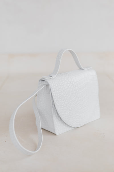 Bridal Collection | Mini Briefcase Very White Croco