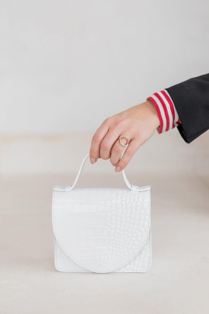 Bridal Collection | Micro Briefcase Very White Croco