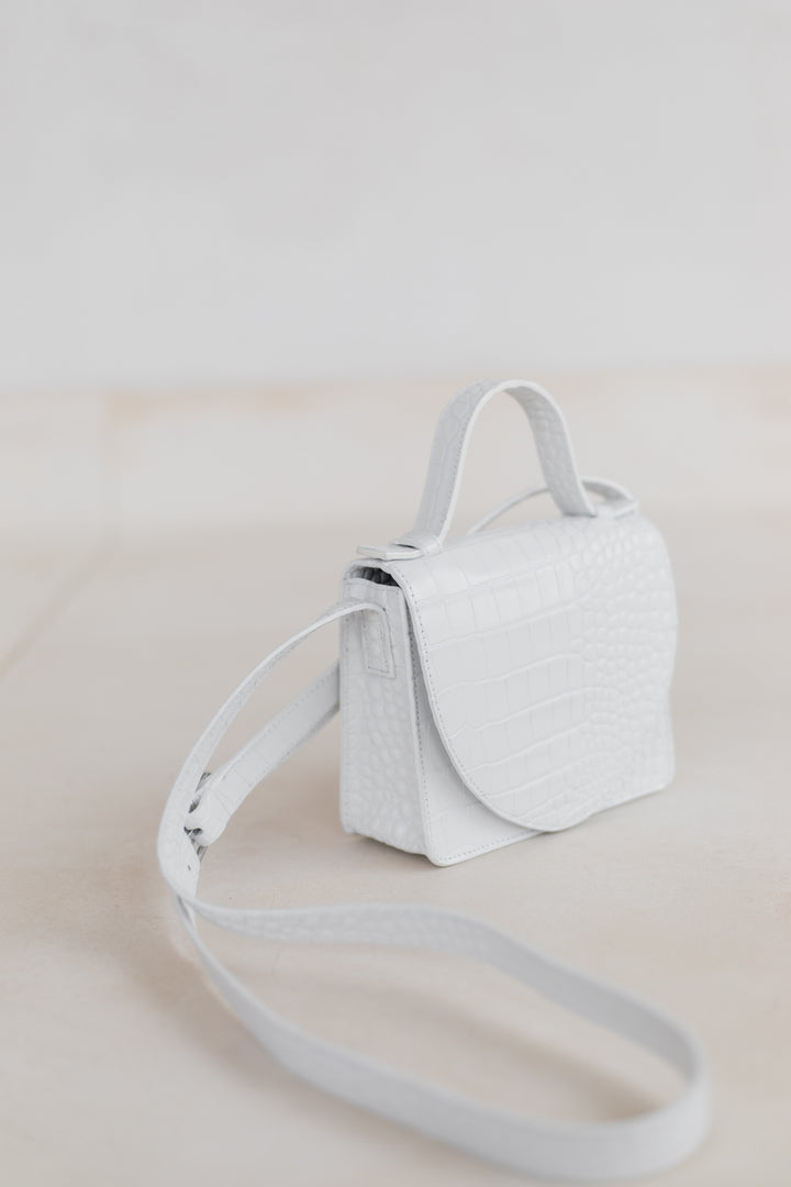 Bridal Collection | Micro Briefcase Very White Croco