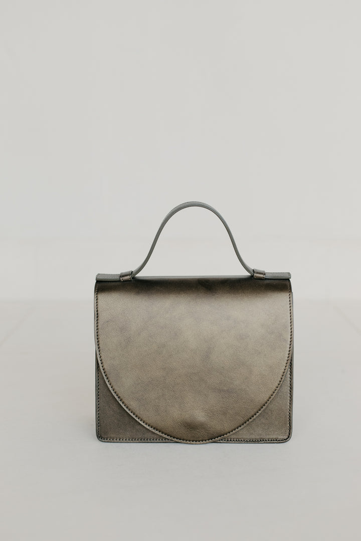 Mini Briefcase | Khaki Soft Metallic