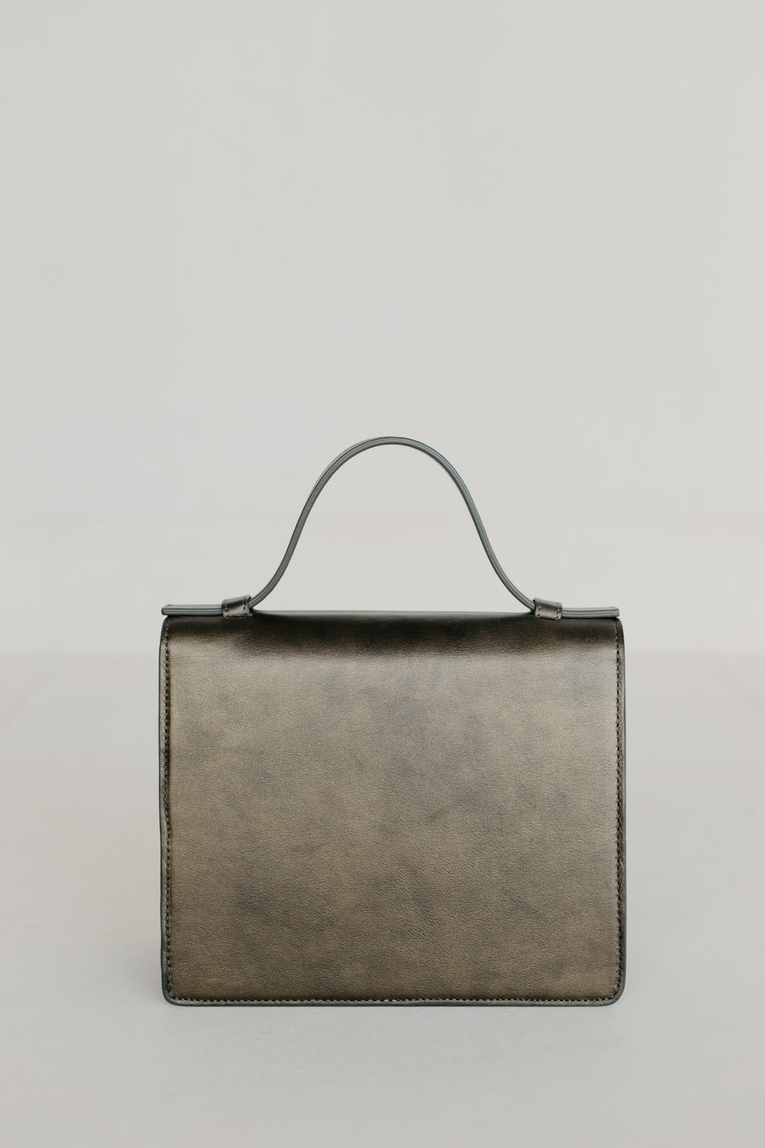 Mini Briefcase | Khaki Soft Metallic