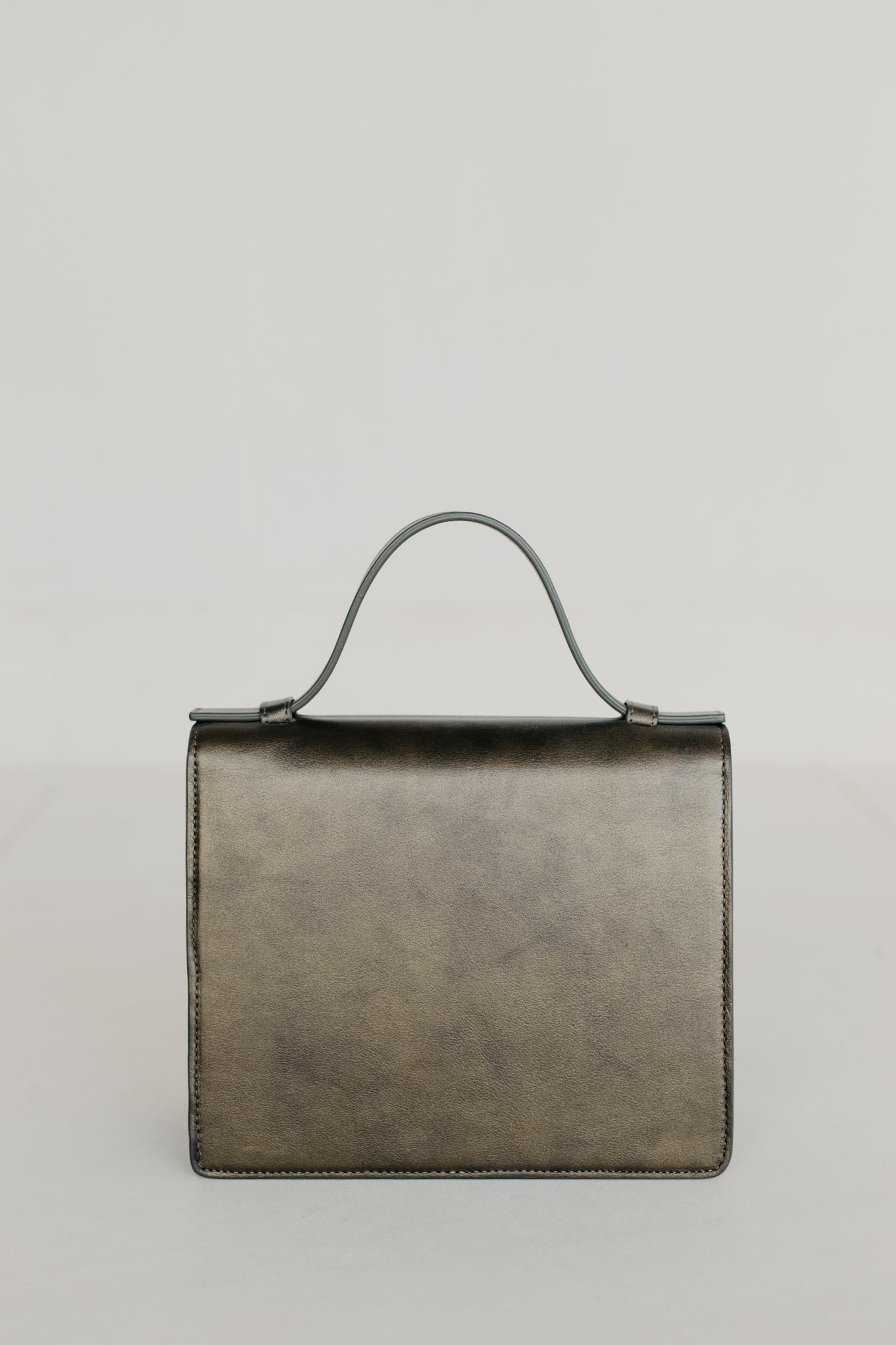 Mini Briefcase | Khaki Soft Metallic