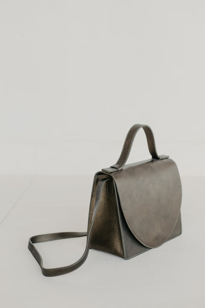 Mini Briefcase | Khaki Soft Metallic