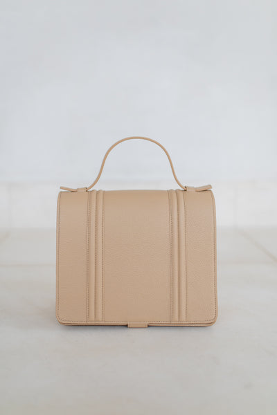 Mini Briefcase Doublé | Beige Structured