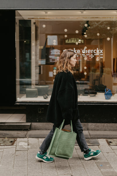Double Shopper | Olive Croco