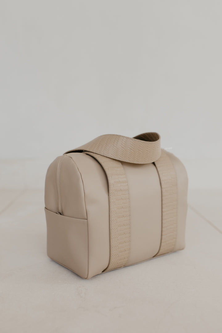 Mini Bowling Bag | Beige / Woven