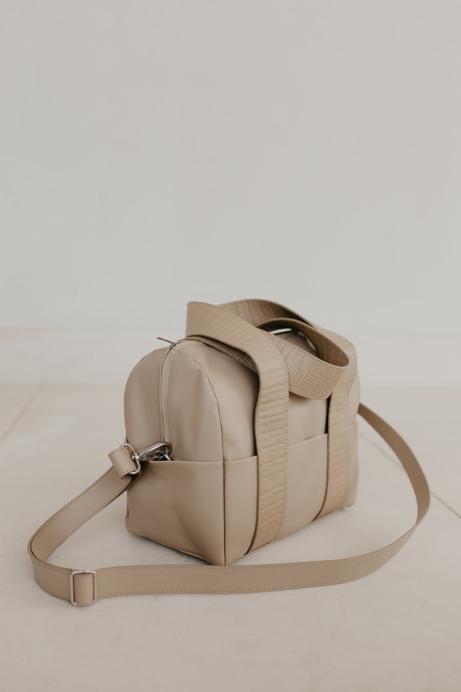 Mini Bowling Bag | Beige / Woven