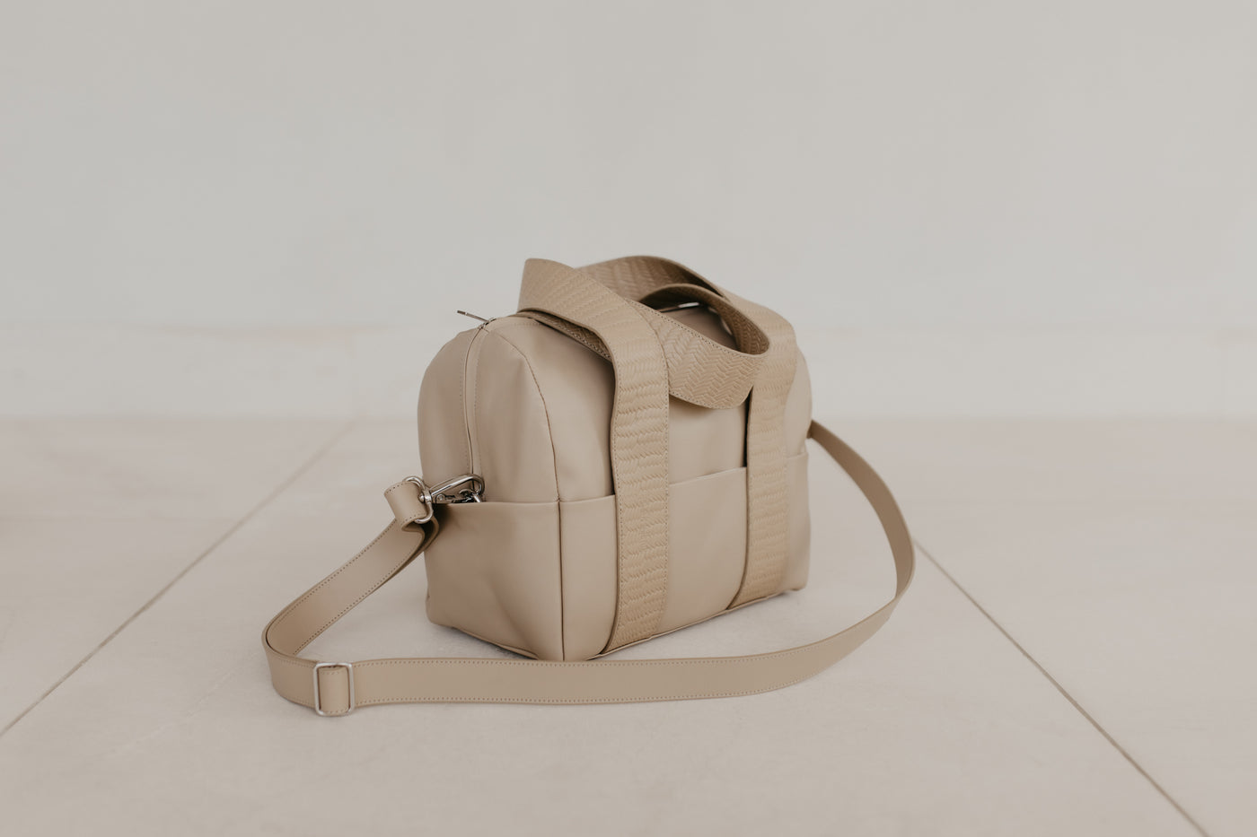 Mini Bowling Bag | Beige / Woven