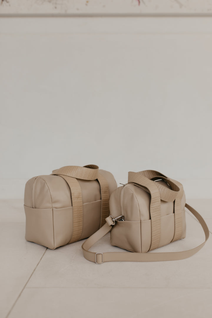 Mini Bowling Bag | Beige / Woven