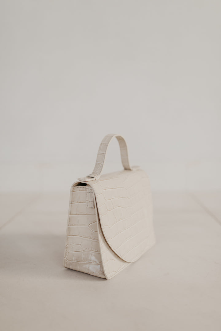 Mini Briefcase | Sand Croco