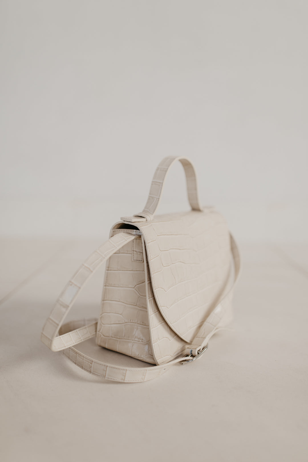 Mini Briefcase | Sand Croco