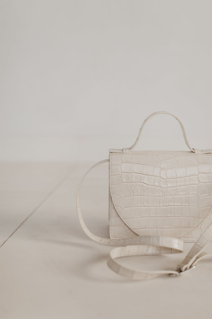 Mini Briefcase | Sand Croco