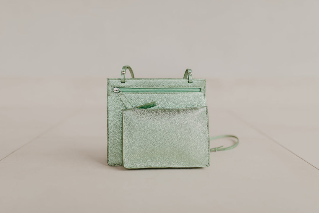 Bridal Collection | Double Pouch Green Shimmer