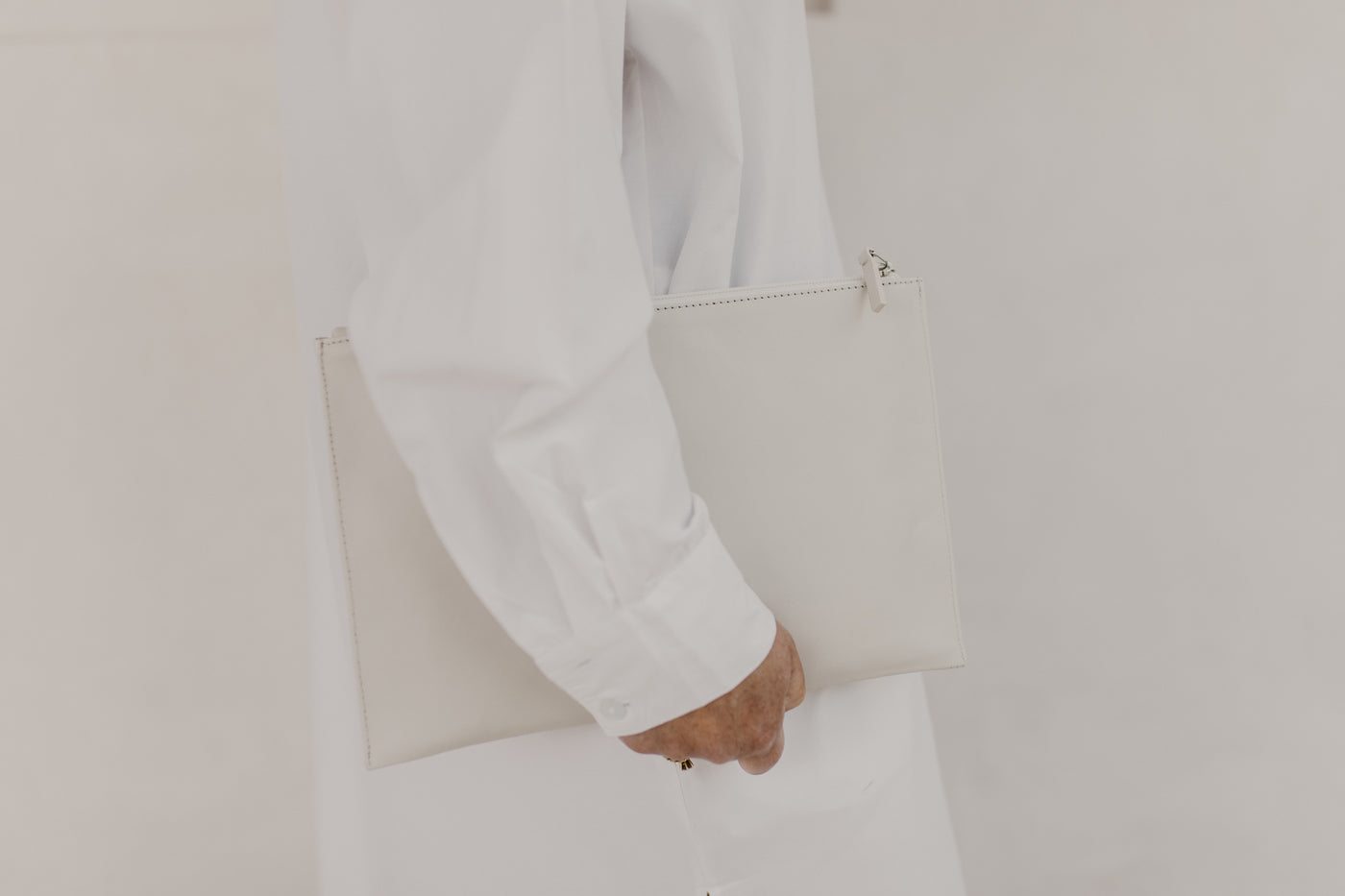 Bridal Collection | Zip Clutch White