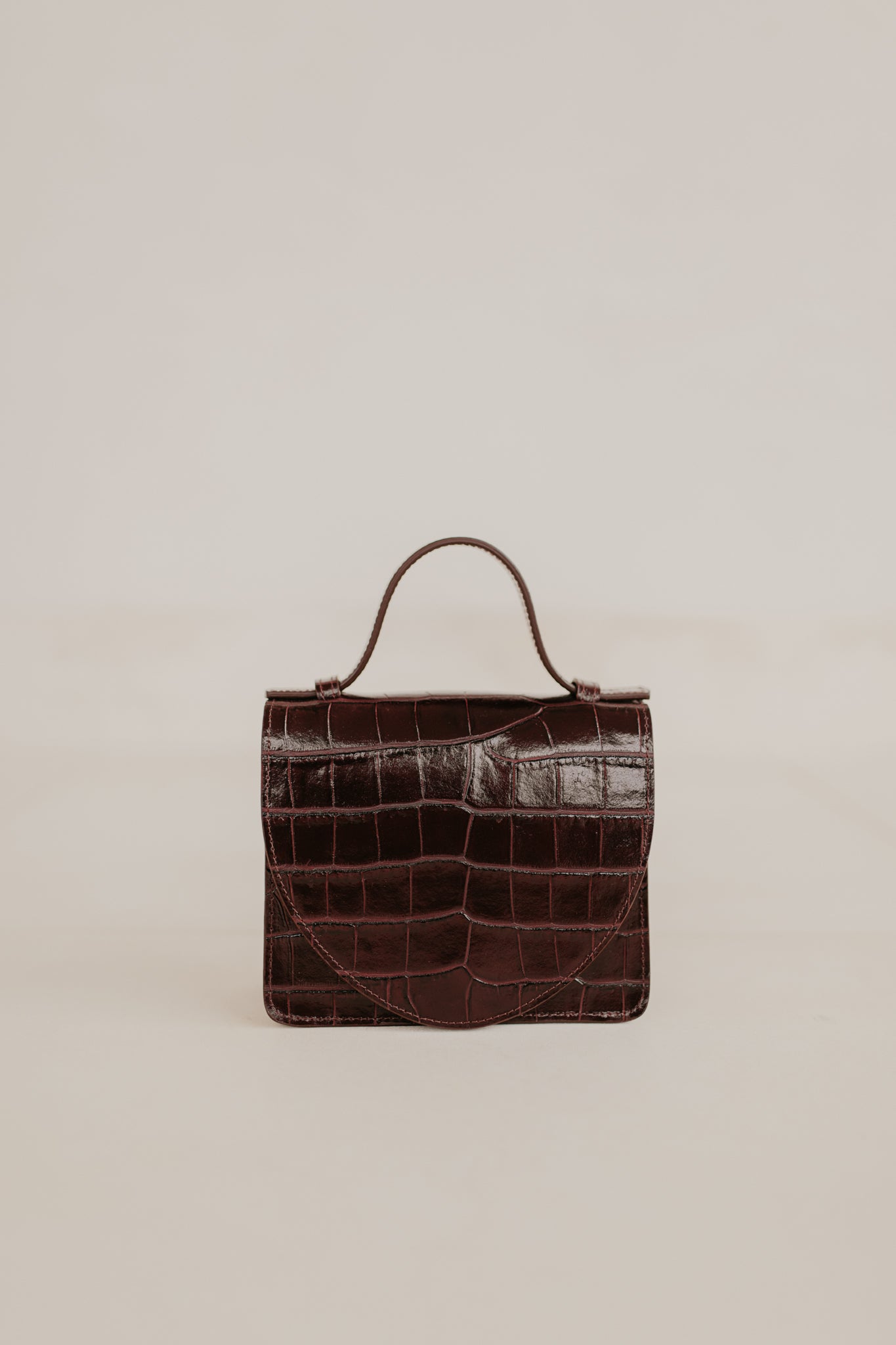 Micro Briefcase | Burgundy Croco