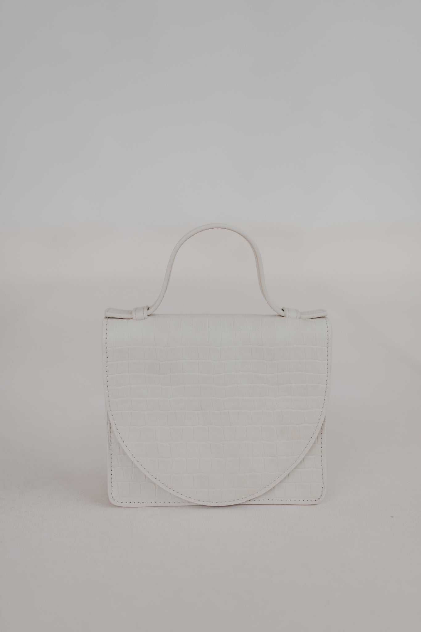 Bridal Collection | Micro Briefcase White Croco Mat