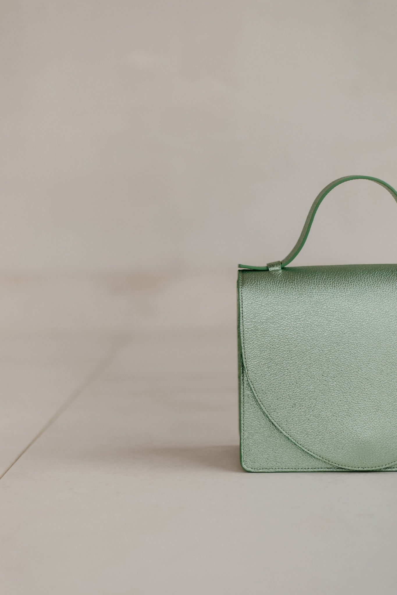 Mini Briefcase | Green Shimmer