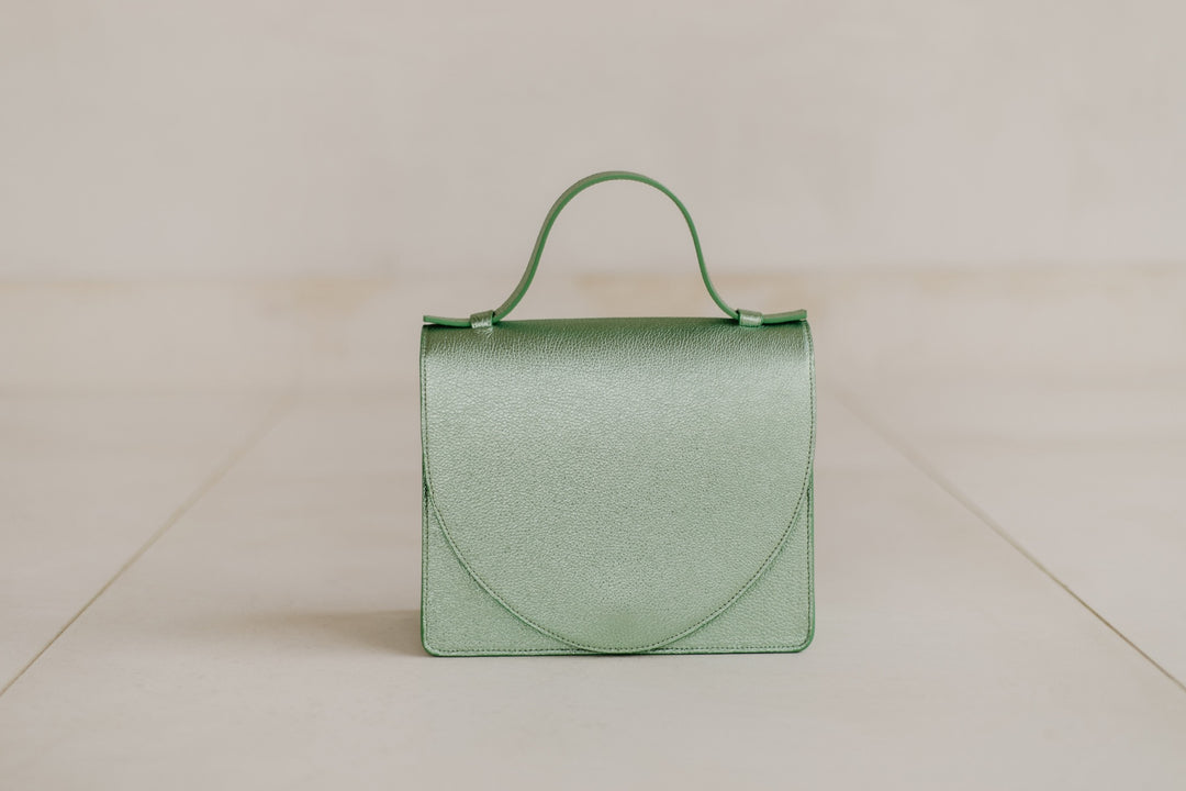 Mini Briefcase | Green Shimmer